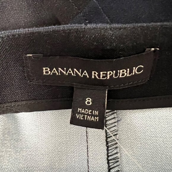 Banana Republic Womens Stripe Square Neck Bi Stretch Dress Blue Black size 8 - Picture 11 of 14